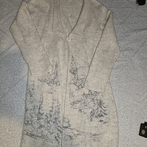 Coldwater Creek Cream Knit Cardigan - Picture 3 of 9